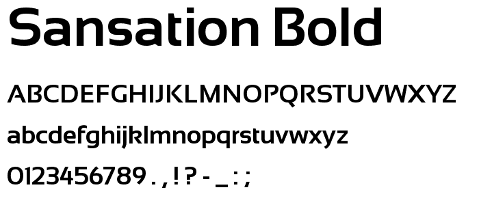 Sansation Bold font